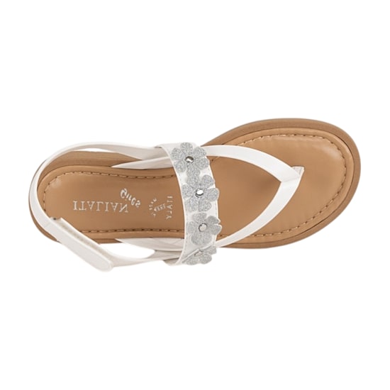 Italian Girls Kinvara Little & Big Kid Girls Adjustable Strap Flat Sandals