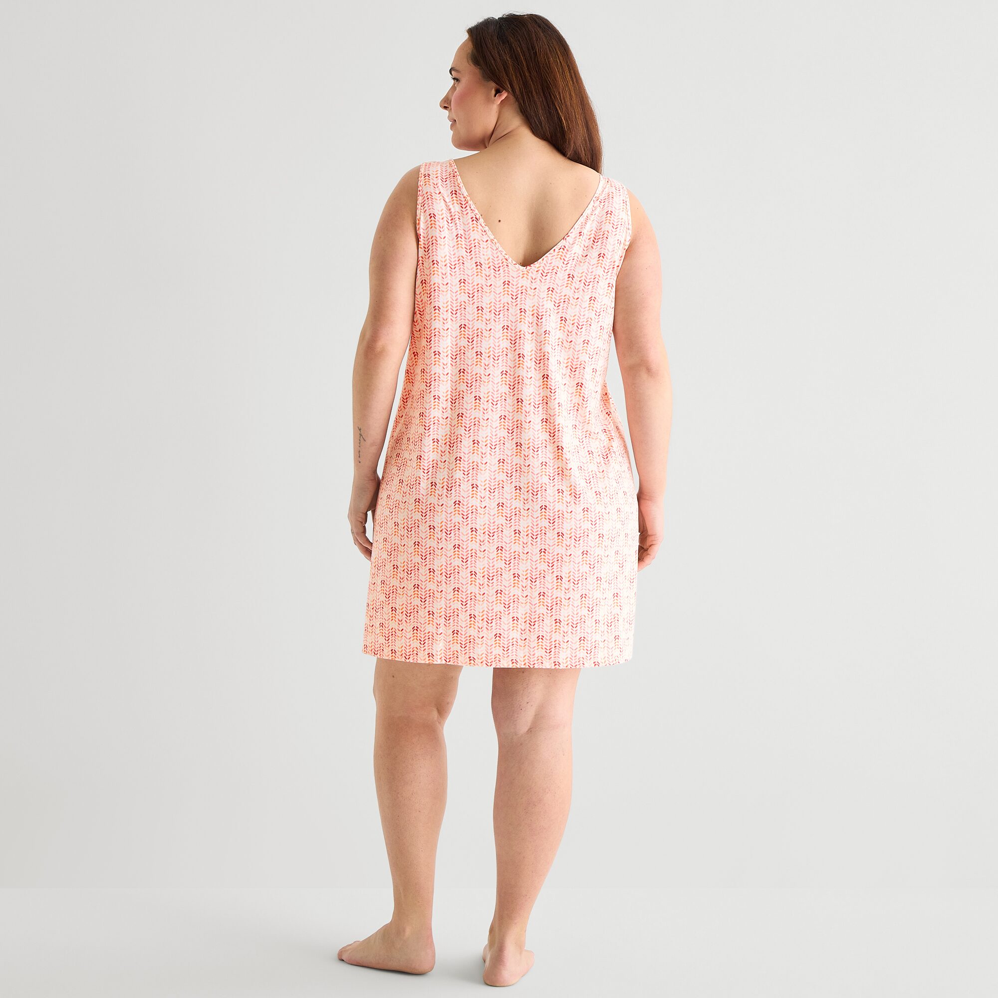 Ambrielle Womens Sleeveless V Neck Nightshirt