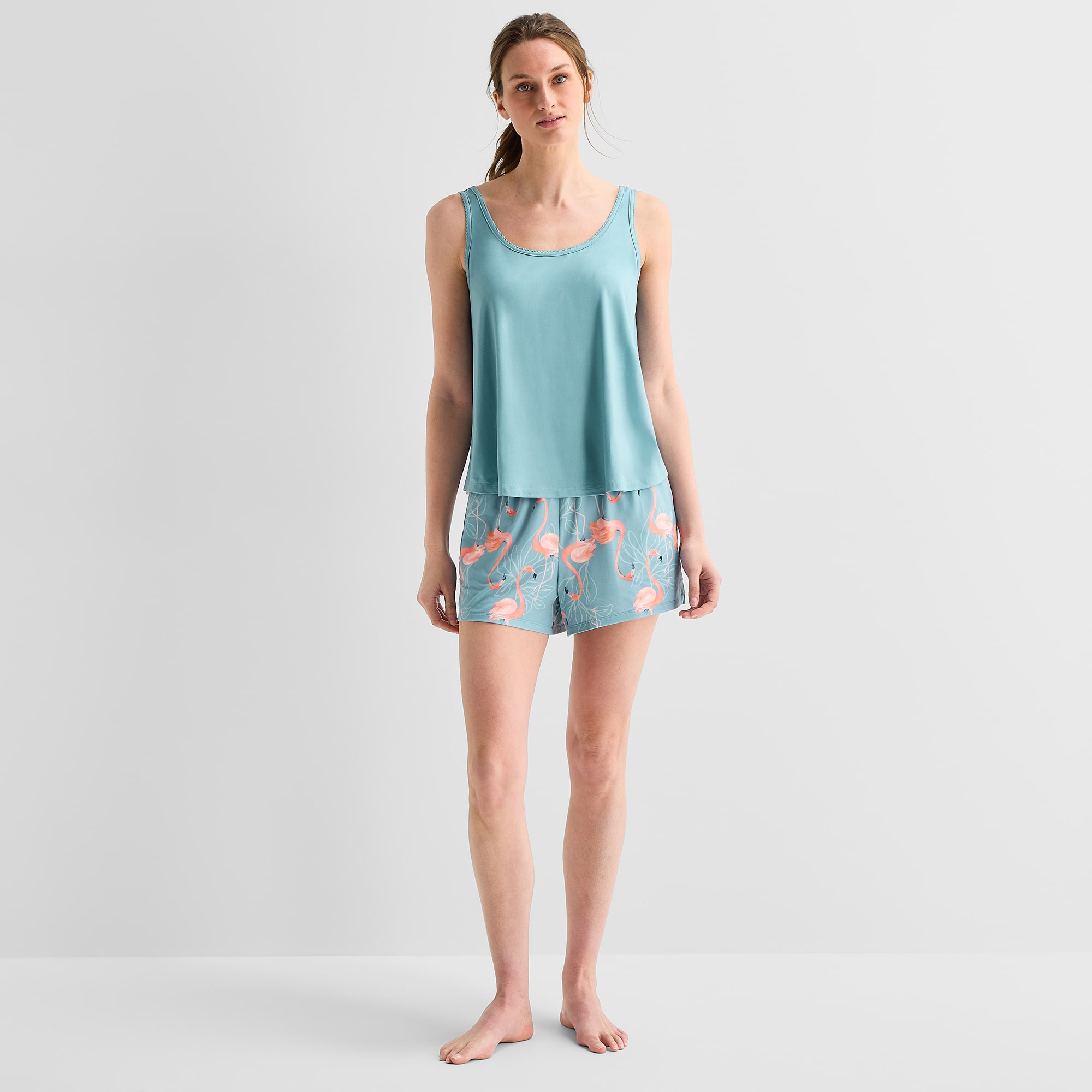 Ambrielle Womens Sleeveless 2-pc. Pajama Set