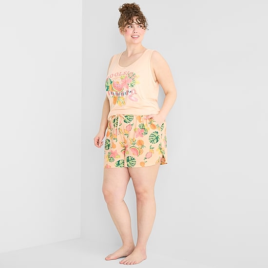 Sleep Chic Womens Plus Pajama Shorts