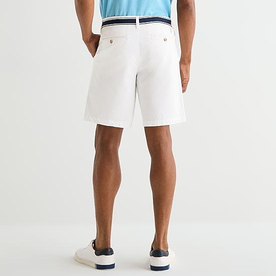 U.S. Polo Assn. Belted Flat Front Mens 9" Stretch Fabric Chino Short
