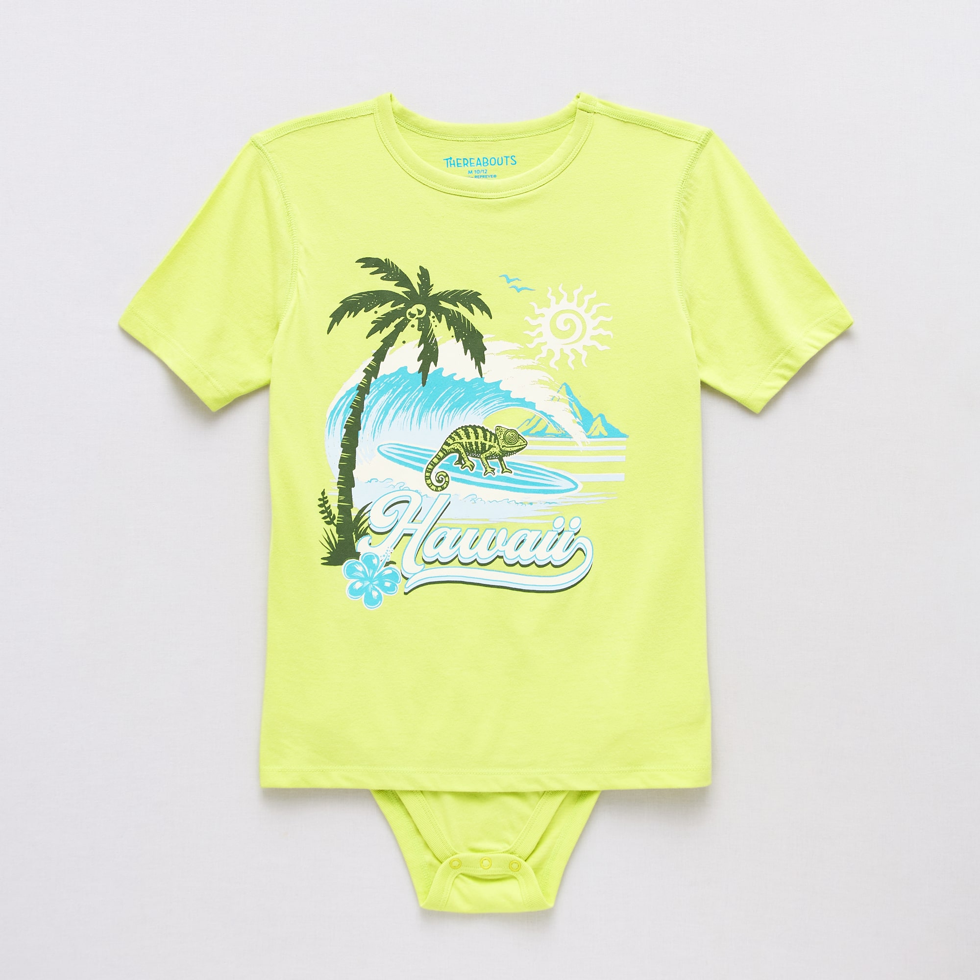 Thereabouts Little & Big Kid Boys Bodysuit Closure Easy-on + Easy-off Adaptive Crew Neck Short Sleeve
