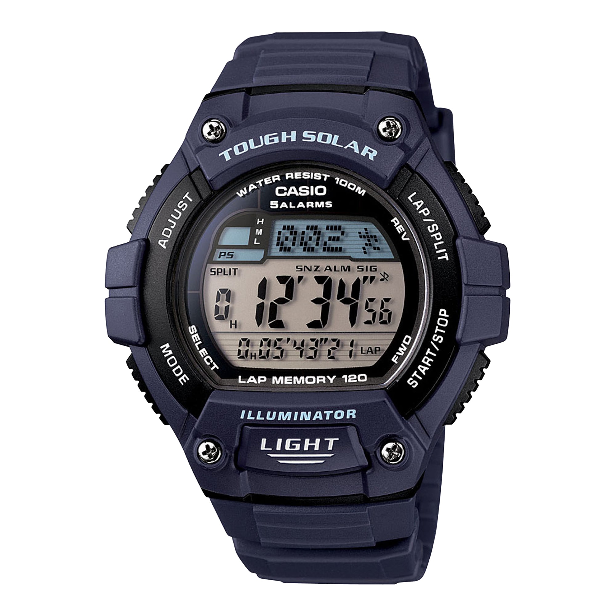 Casio® Solar Runner Womens Large Case Watch WS220-2A