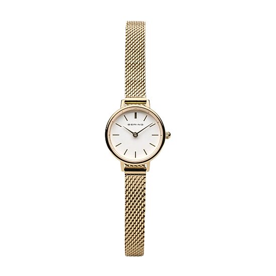Bering Womens Gold Tone Stainless Steel 2-pc. Watch Boxed Set 11022-334-1-Gwp190