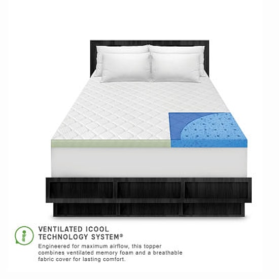 SensorPedic Cooling Quilted 3" Memory Foam Topper