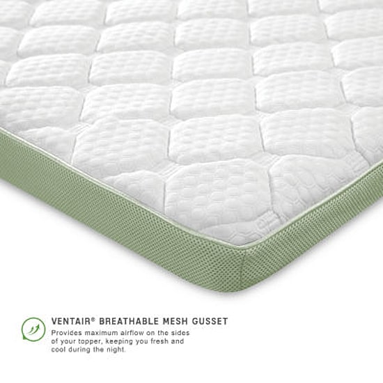 SensorPedic Cooling Quilted 3" Memory Foam Topper