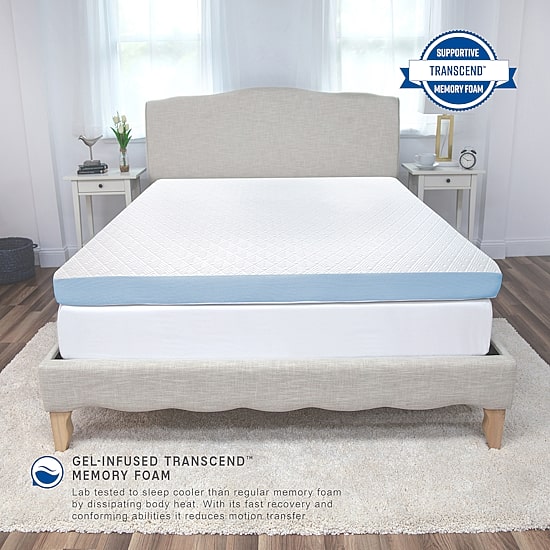 SensorPEDIC® Supreme Cool Gel Cooling 4" Memory Foam Topper