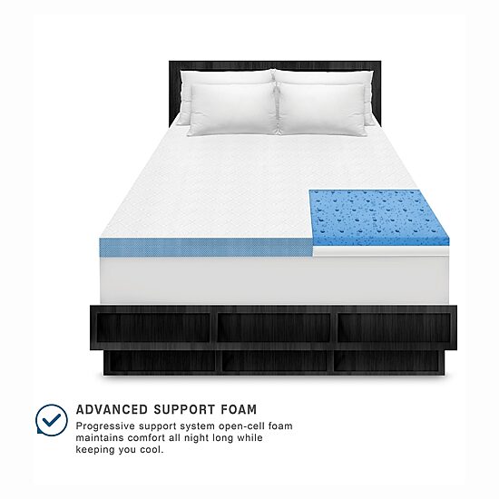 SensorPEDIC® Supreme Cool Gel Cooling 4" Memory Foam Topper