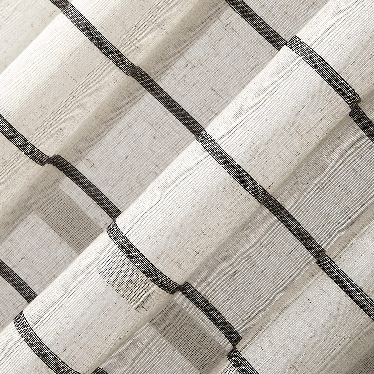 Clean Window Twill Stripe Anti-Dust Rod Pocket Sheer Single Curtain Panel