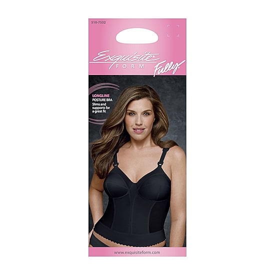 Exquisite Form® Fully Back Close Longline Bra -5107532