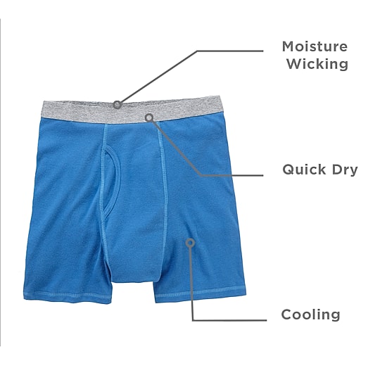 Stafford Dry + Cool Mens Big and Tall 4 Pack Boxer Briefs 302869