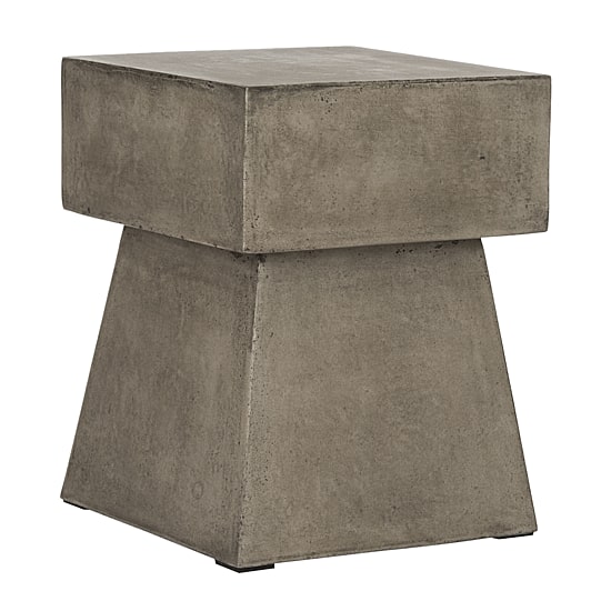 Safavieh Zen Patio Collection Concrete Side Table