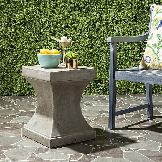 Safavieh Curby Collection Concrete Side Table
