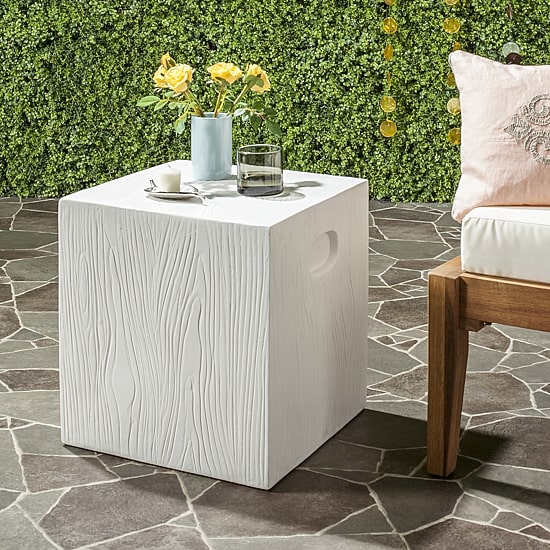 Safavieh Cube Collection Concrete Side Table