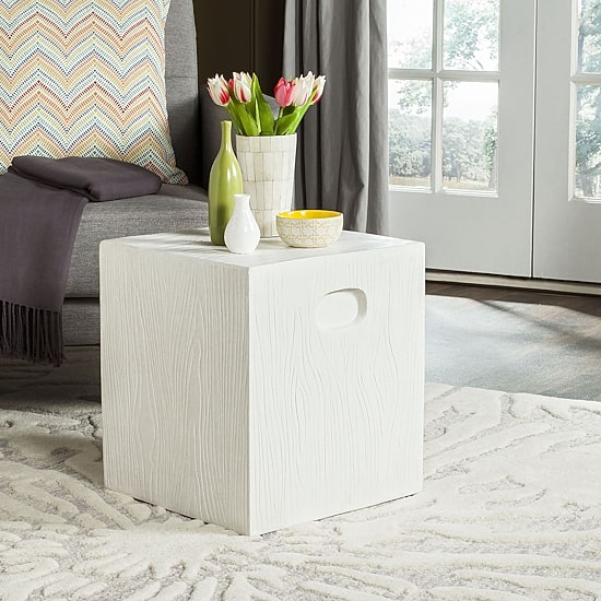 Safavieh Cube Collection Concrete Side Table
