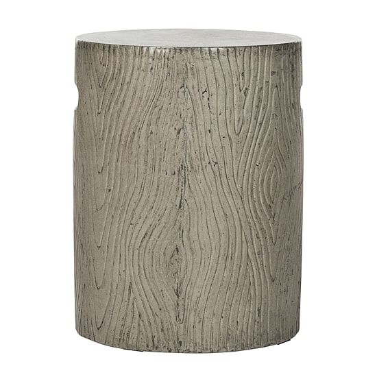 Safavieh Trunk Patio Collection Concrete Side Table