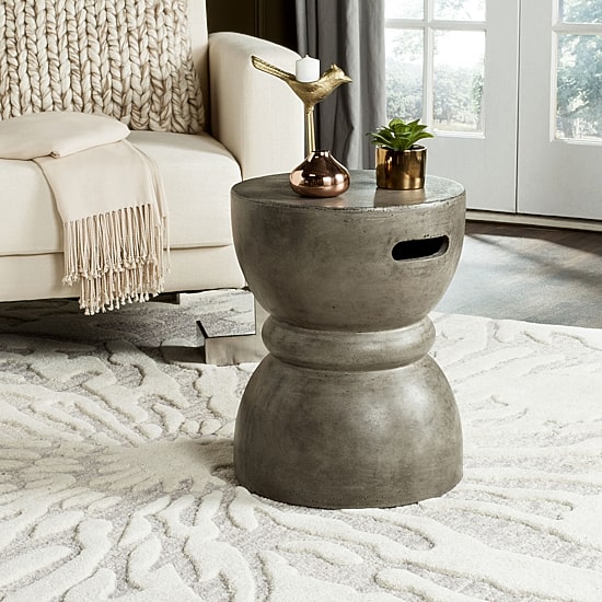 Safavieh Haruki Patio Collection Concrete Side Table