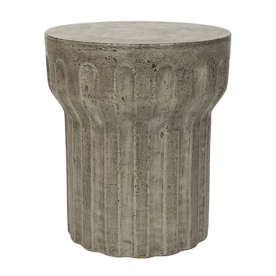 Safavieh Vesta Patio Collection Weather Resistant Concrete Side Table