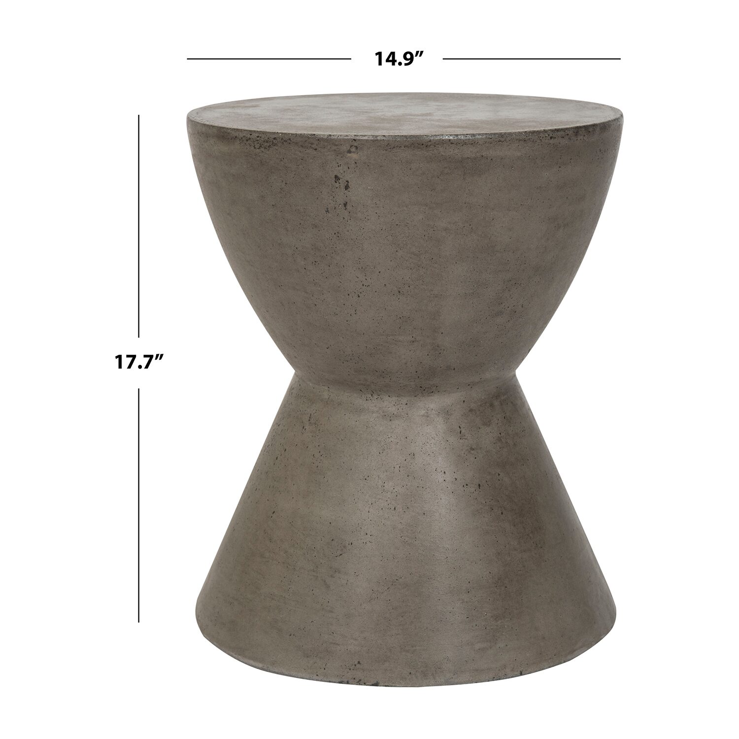 Safavieh Athena Patio Collection Weather Resistant Concrete Side Table