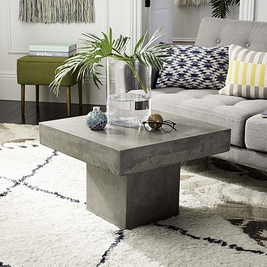 Safavieh Tallen Collection Weather Resistant Concrete Coffee Table