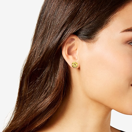 Made in Italy 14K Gold 9mm Knot Stud Earrings