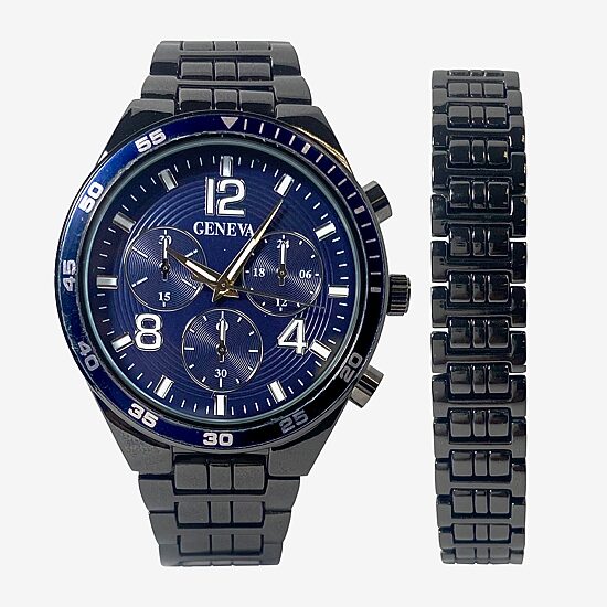 Geneva Mens Black Bracelet Watch Mac7132jc