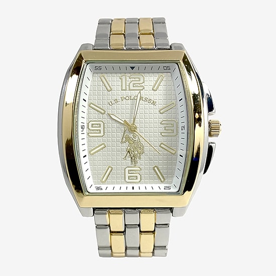 U.S. Polo Assn. Mens Two Tone 4-pc. Watch Boxed Set Usc20239jc