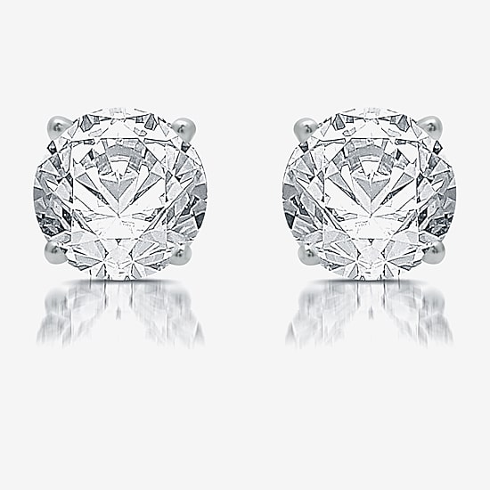 Ever Star (G / SI1-SI2) 2 CT. T.W. Lab-Grown Diamond 10K or 14K Gold Round Stud Earrings