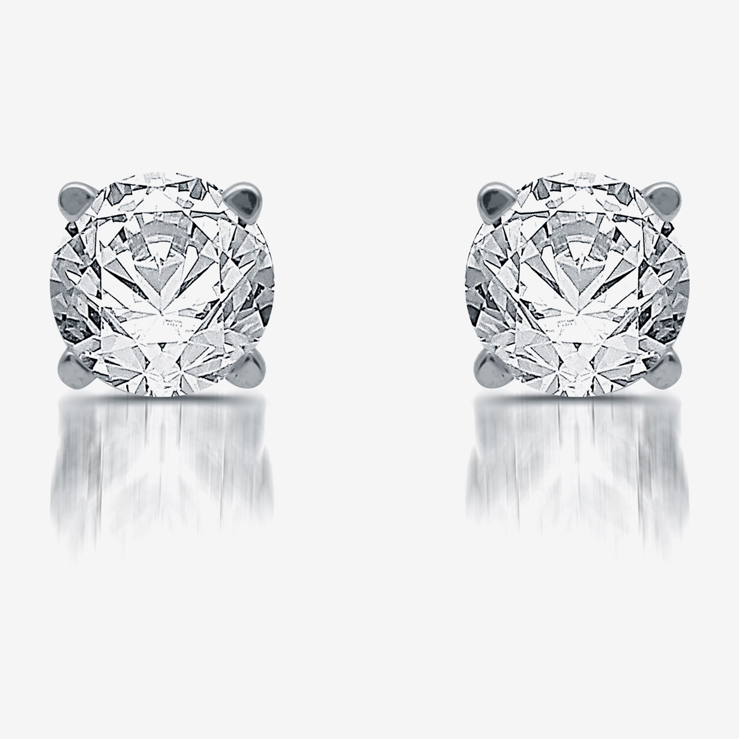 Ever Star 1/ CT. T.W. Lab-Grown (G / SI1-SI2) Diamond 10K or 14K Gold Round Stud Earrings