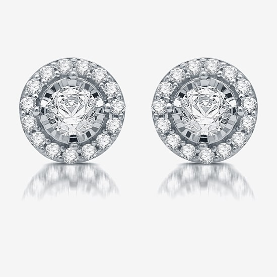 5/8 CT. T.W. Natural White Diamond 10K Gold Stud Earrings