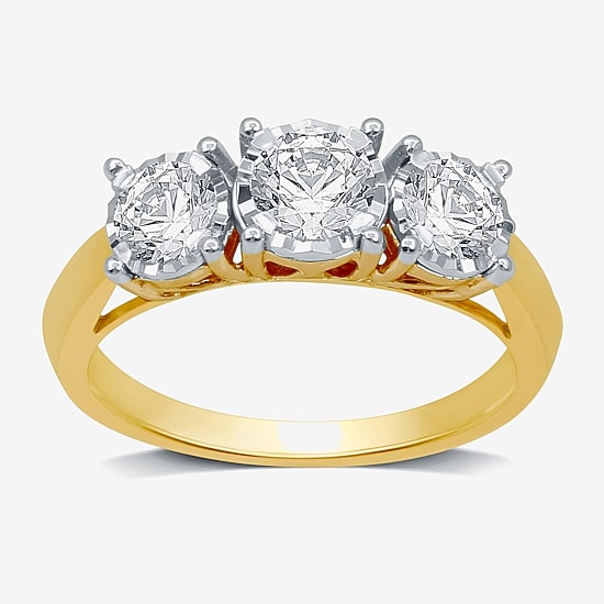 Love Lives Forever 1 CT.T.W. Natural Diamond 3-Stone Engagement Ring in 10K or 14K Gold