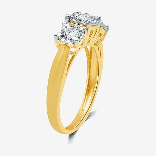 Love Lives Forever 1 CT.T.W. Natural Diamond 3-Stone Engagement Ring in 10K or 14K Gold