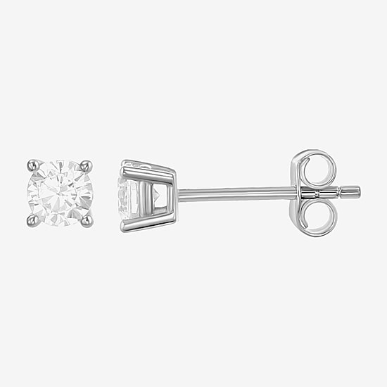 Womens Cubic Zirconia Sterling Silver Heart 3 Pair Earring Set