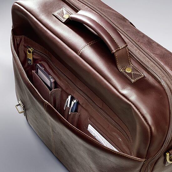 Samsonite Colombian Leather Flapover Briefcase