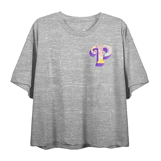 Polly Pocket Believe In The Little Things Cropped Tee Womens Juniors Crew Neck Short Sleeve Loose Fit Graphic T-Shirt
