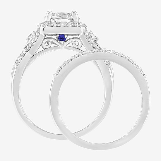 DiamonArt® Womens 2 CT. T.W. White Cubic Zirconia Sterling Silver Bridal Set