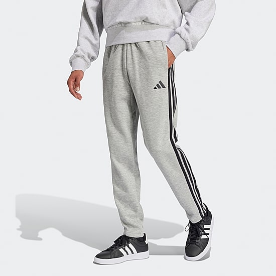 adidas 3 Stripe Mens Straight Mid Rise Regular Fit Fleece Sweatpant