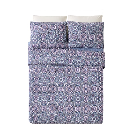 Modern Heirloom Lavender Florals Reversible Quilt Set