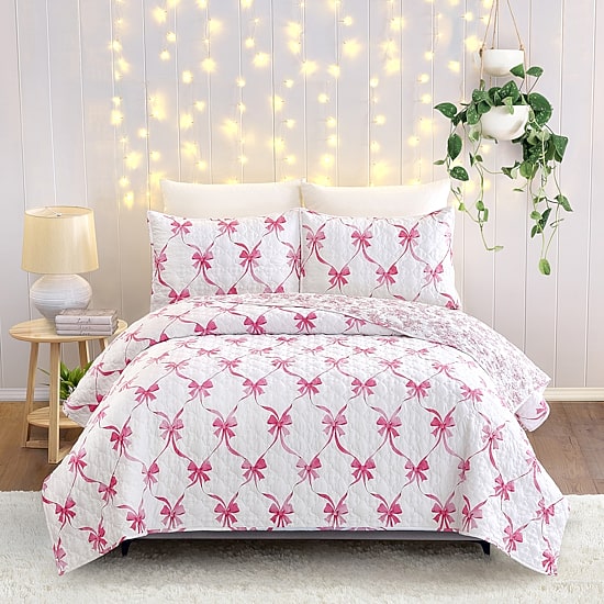 Modern Heirloom Abigail Bow Reversible Quilt Set