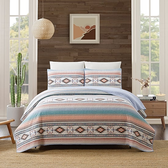 Modern Heirloom Sunset Canyon Reversible Quilt Set