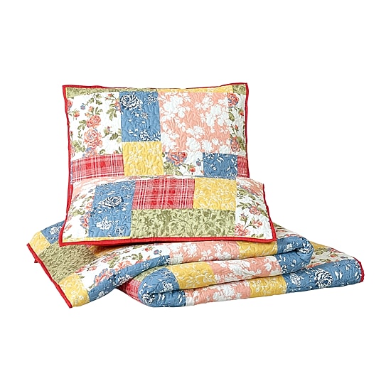 Modern Heirloom Farmhouse Florals Reversible Quilt Set