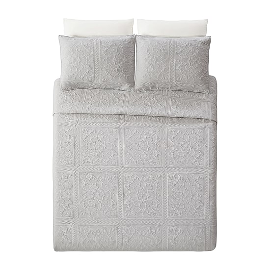 Modern Heirloom Solid Stitch 3-pc. Bedspread Set