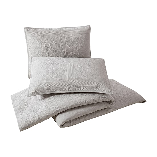 Modern Heirloom Solid Stitch 3-pc. Bedspread Set