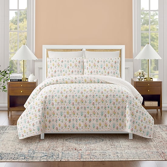 Makers Collective Floral Wallpaper Reversible Quilt Set