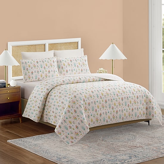 Makers Collective Floral Wallpaper Reversible Quilt Set
