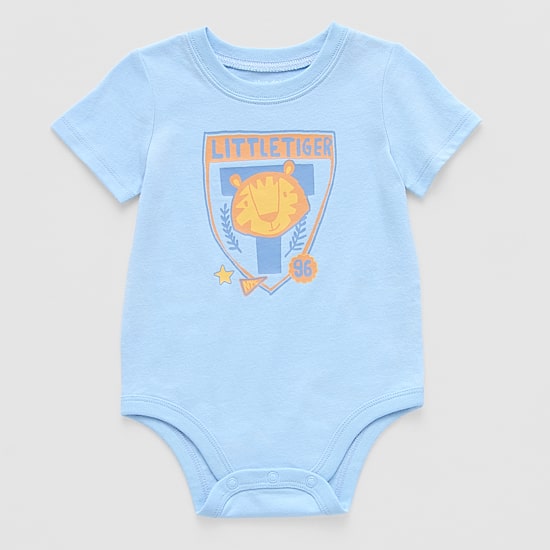 Okie Dokie Baby Boys Crew Neck Short Sleeve Bodysuit
