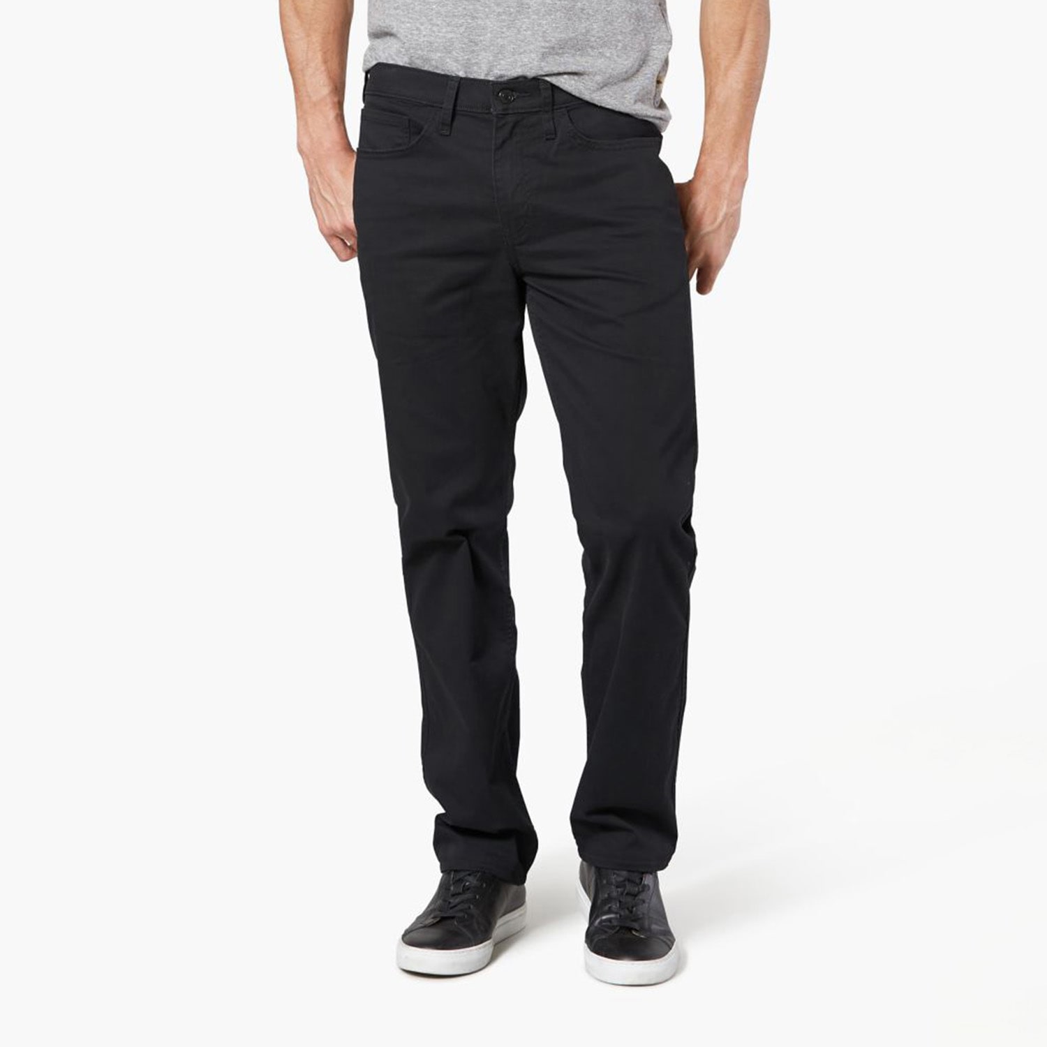 Dockers Jean Cut Khaki All Seasons Tech Mens COMFORT WAISTBAND Straight Fit Flat Front Pant