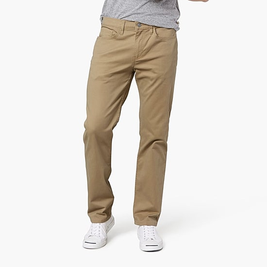 Dockers Jean Cut Khaki All Seasons Tech Mens Comfort Waistband Straight Fit Flat Front Pant