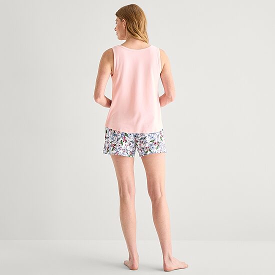 Liz Claiborne Womens V-Neck Sleeveless 2-pc. Tank Top Pajama Set