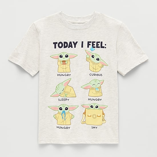 Disney Collection Boys Round Neck Short Sleeve Classic Fit Star Wars Graphic T-Shirt